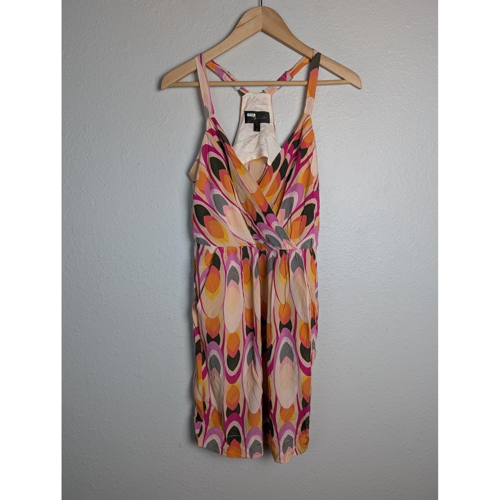 Atiko Dress Womens S Multicolor Knee Length Sundress Wrap V-Neck Strappy